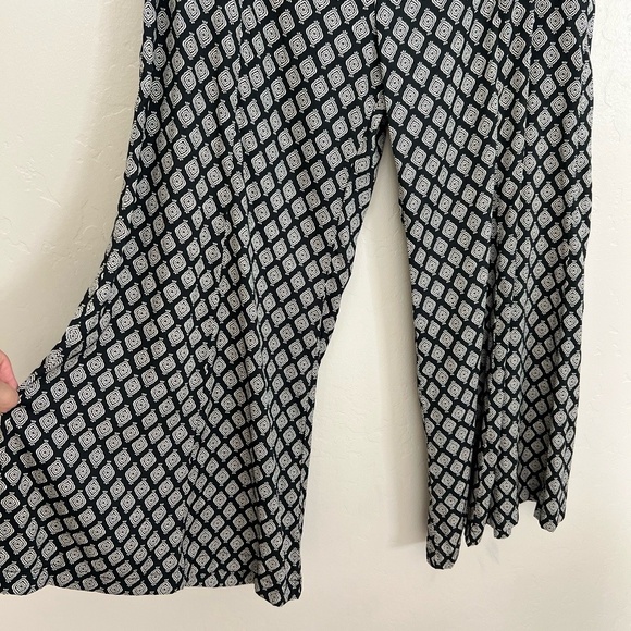 Anthropology Saturday Sunday‎ Womens Medium Black White Geometric Wide Leg Pants - Picture 2 of 7